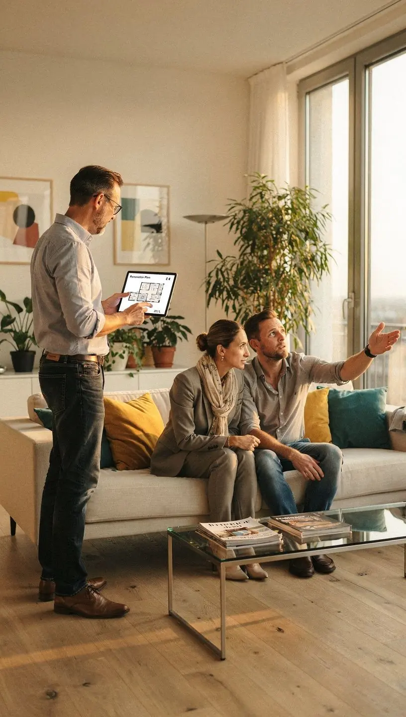 Ein Badezimmer mit zeitgemäßen Armaturen und minimalistischer Gestaltung.